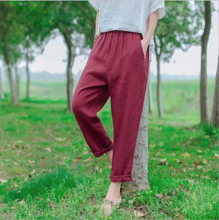 Linen Summer Women Casual Pants LPP97131