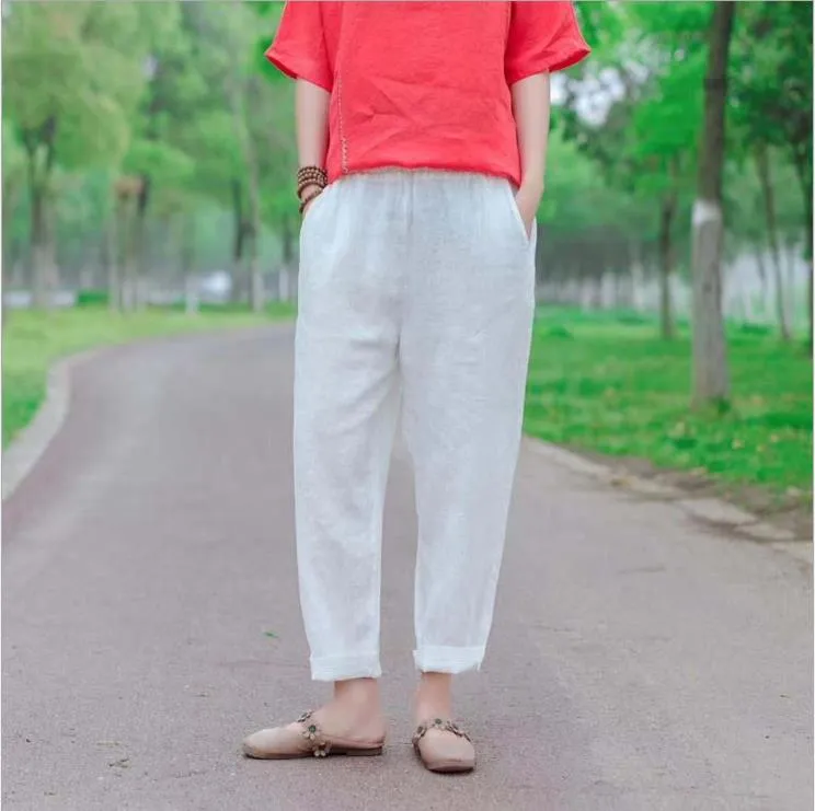 Linen Summer Women Casual Pants LPP97131