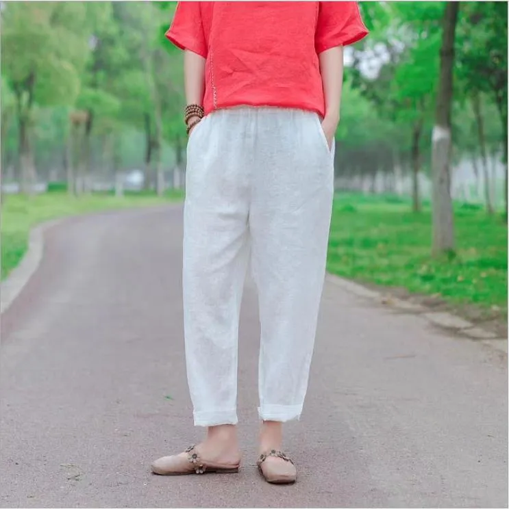 Linen Summer Women Casual Pants LPP97131