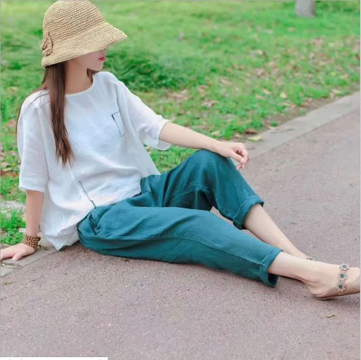 Linen Summer Women Casual Pants LPP97131