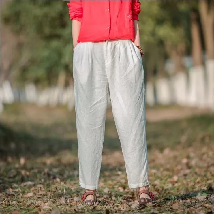 Linen Summer Women Casual Pants LPP97135