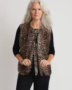 Lola Quilted Gilet - Leopard