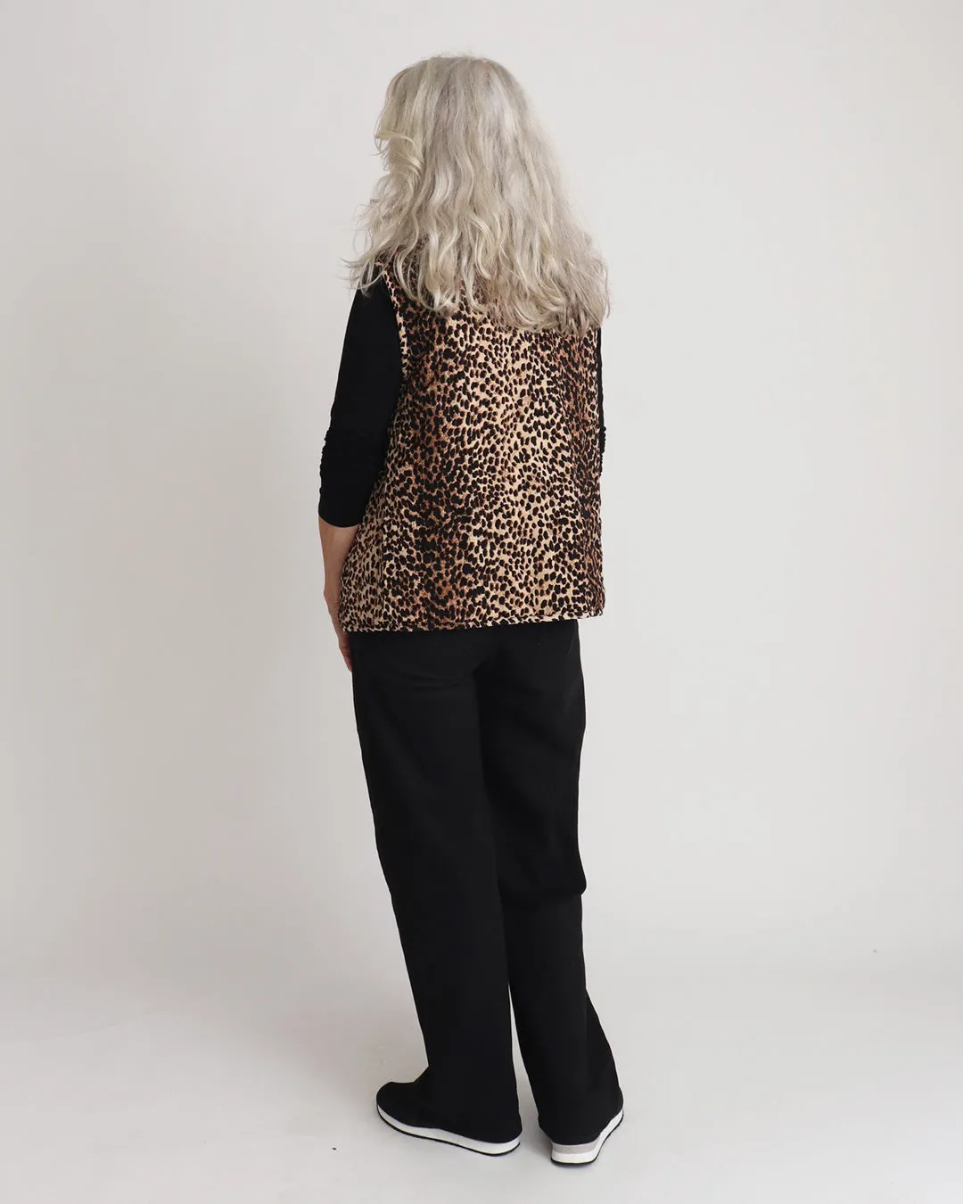 Lola Quilted Gilet - Leopard