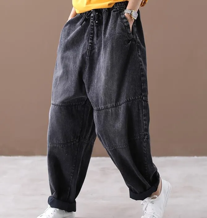 Loose Casual Women Cotton Harem Pants Wide Leg Pants SJ981106