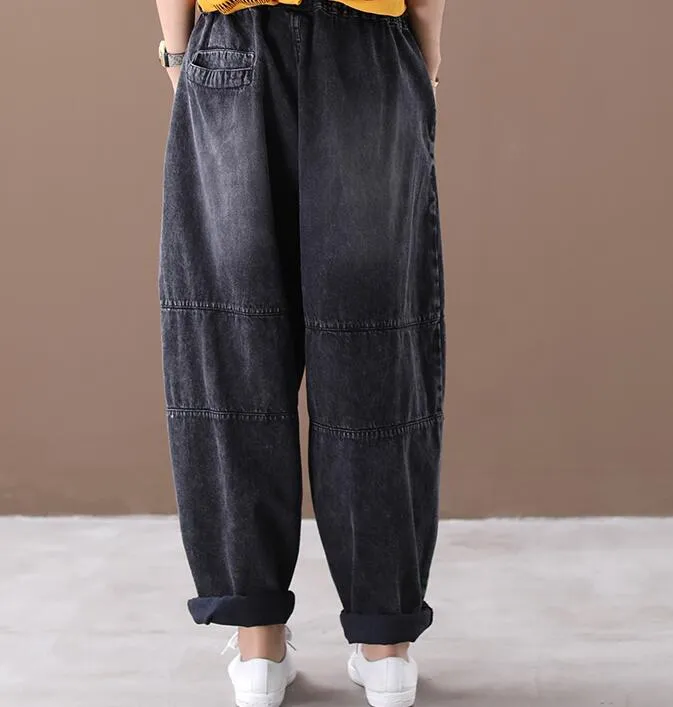 Loose Casual Women Cotton Harem Pants Wide Leg Pants SJ981106