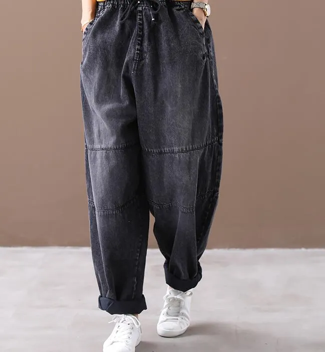 Loose Casual Women Cotton Harem Pants Wide Leg Pants SJ981106