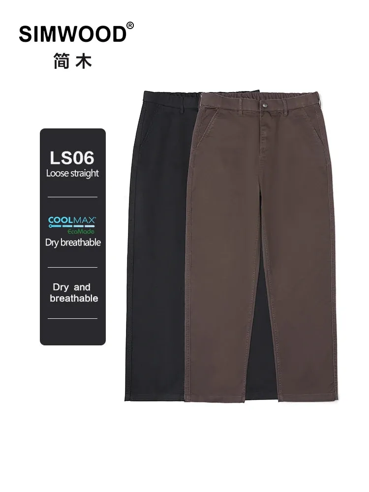 Loose Straight Wide Length Pants Men Coolmax Quick Dry Ankle-length Trousers