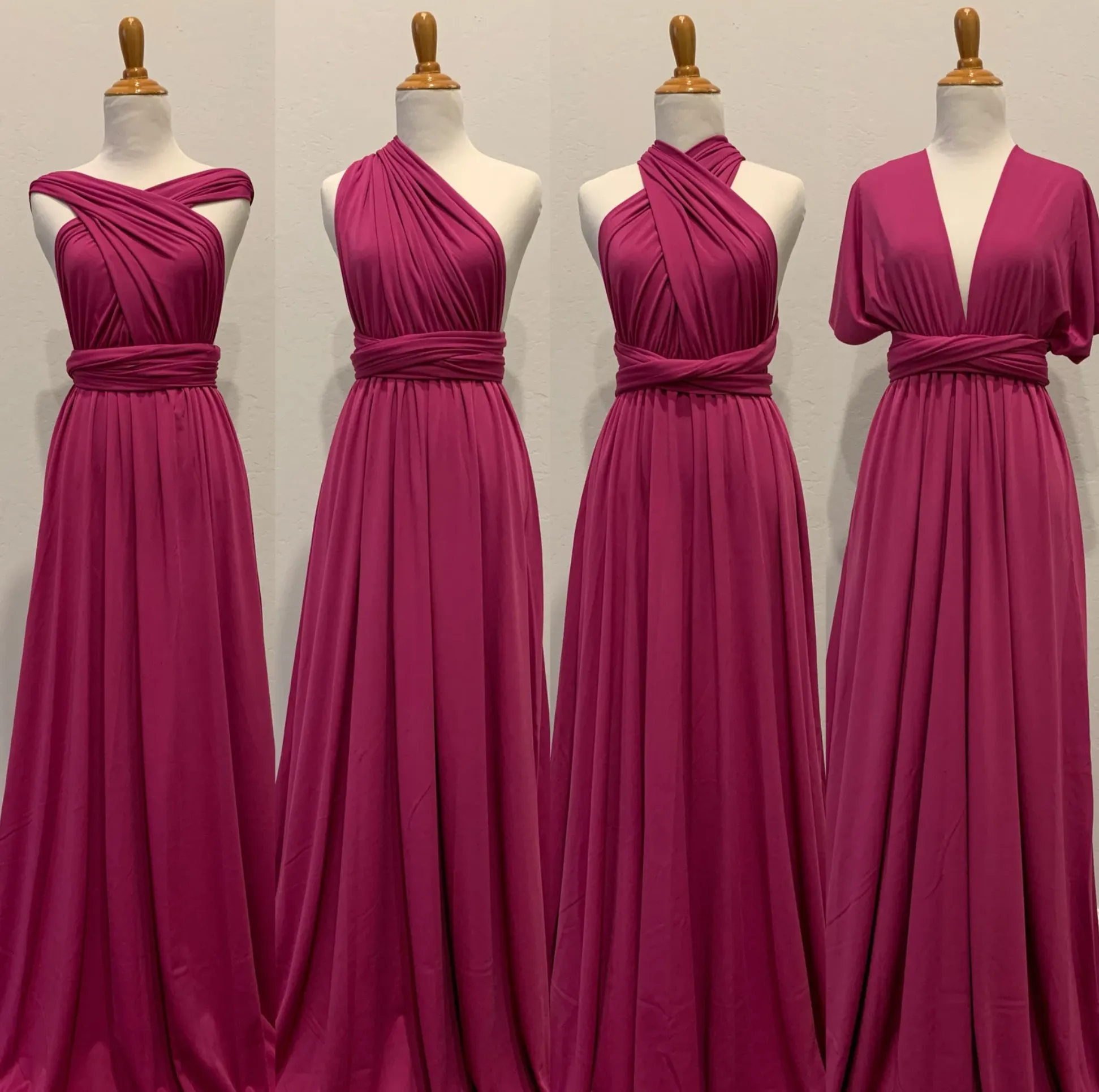 Magenta Infinity Dress/ Wrap Convertible Bridesmaid Dress-S111