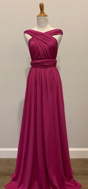 Magenta Infinity Dress/ Wrap Convertible Bridesmaid Dress-S111