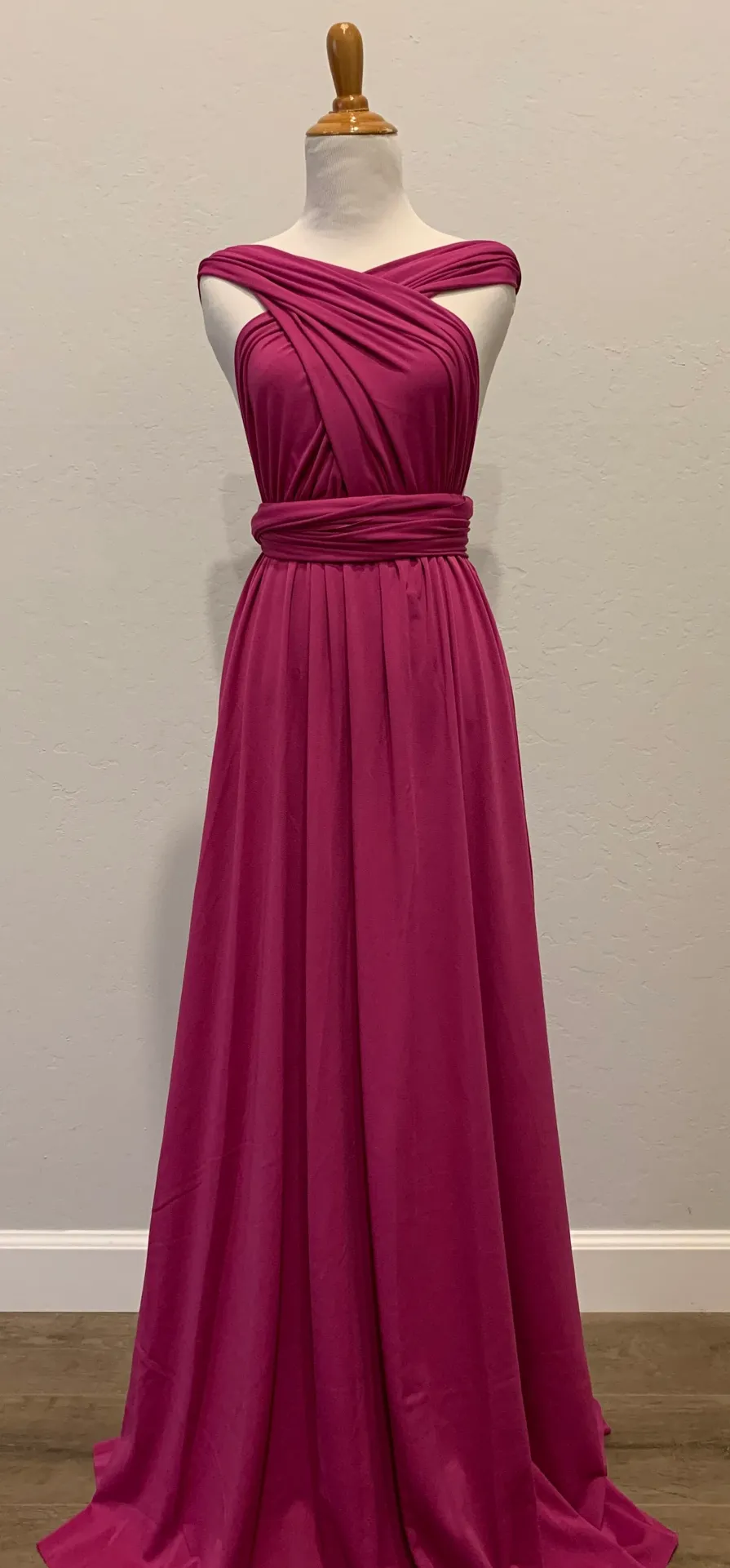 Magenta Infinity Dress/ Wrap Convertible Bridesmaid Dress-S111