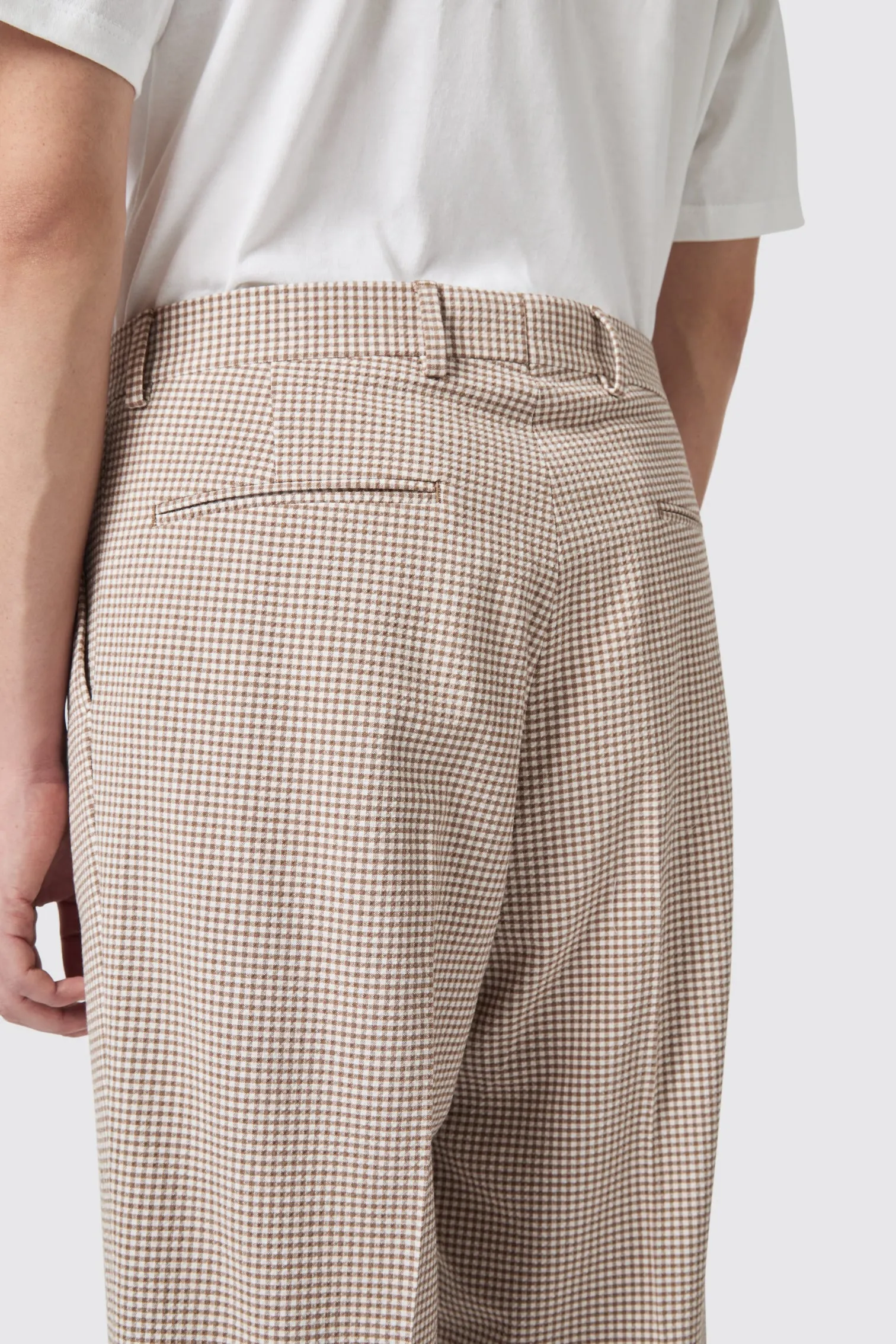 Maldini Oversized Brown Check Trousers