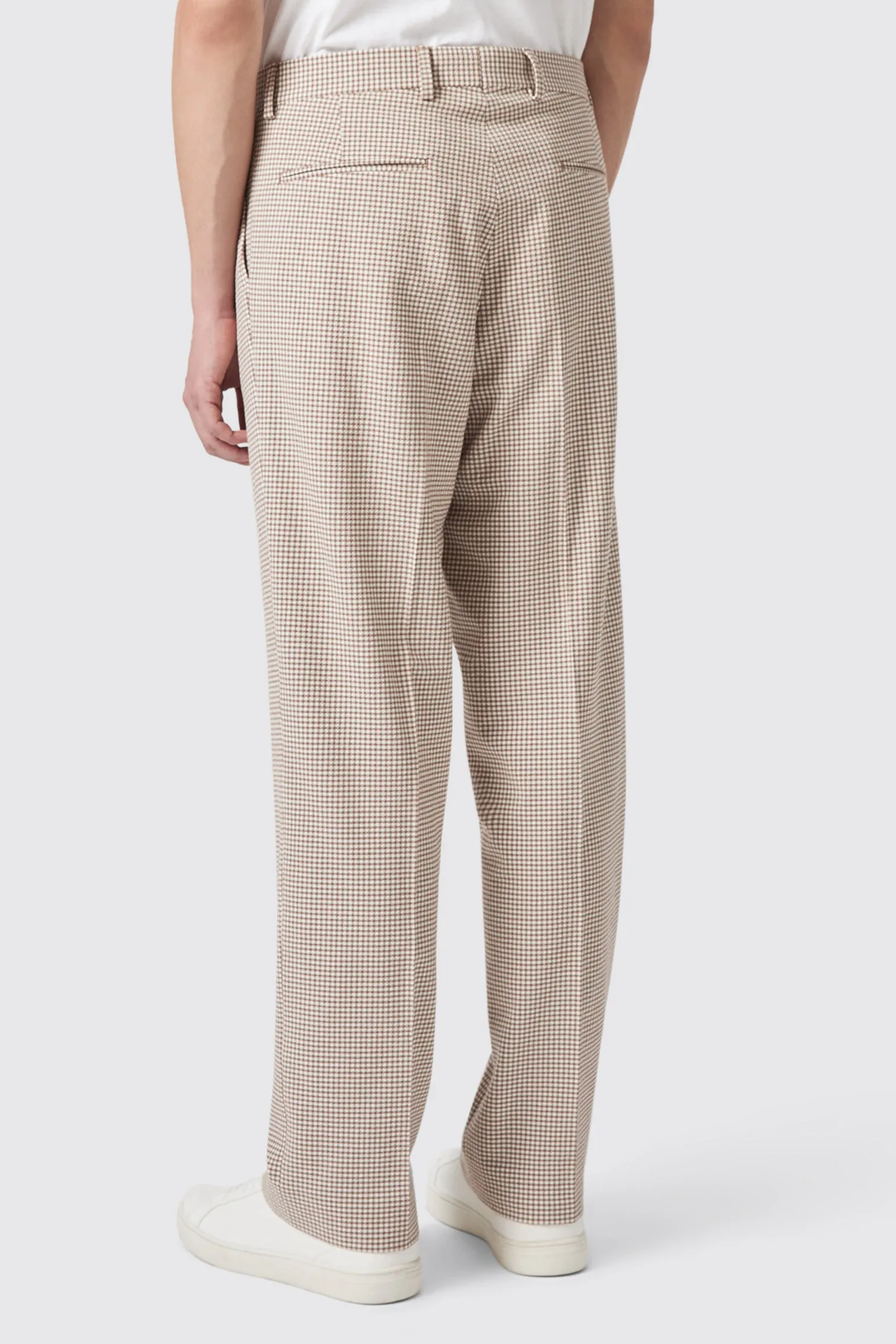 Maldini Oversized Brown Check Trousers