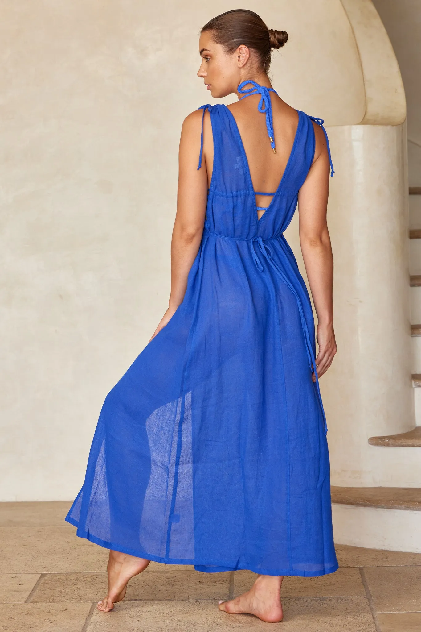 Mallorca Dress - Cobalt