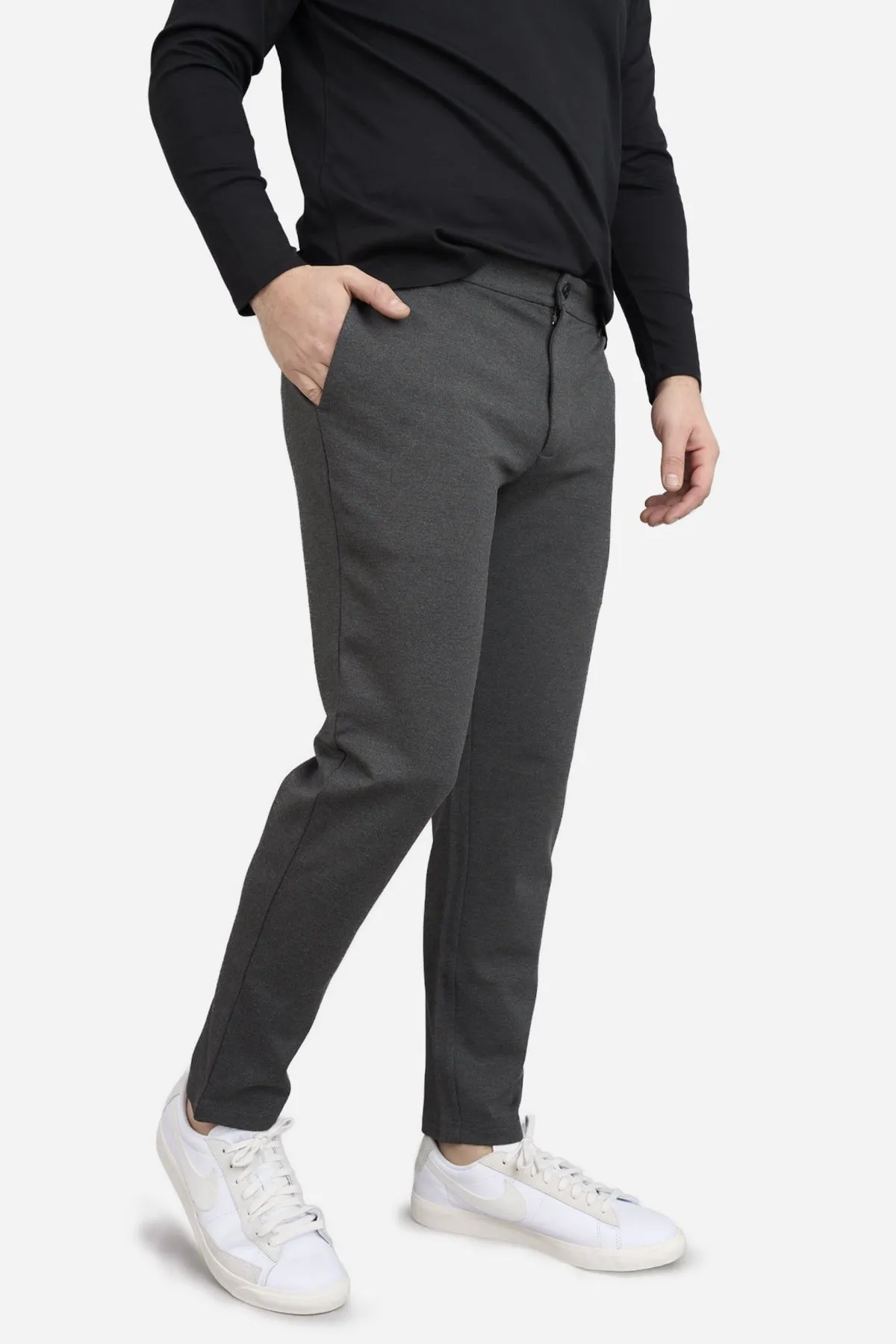 Mason Omni-Stretch Knit Pants Charcoal