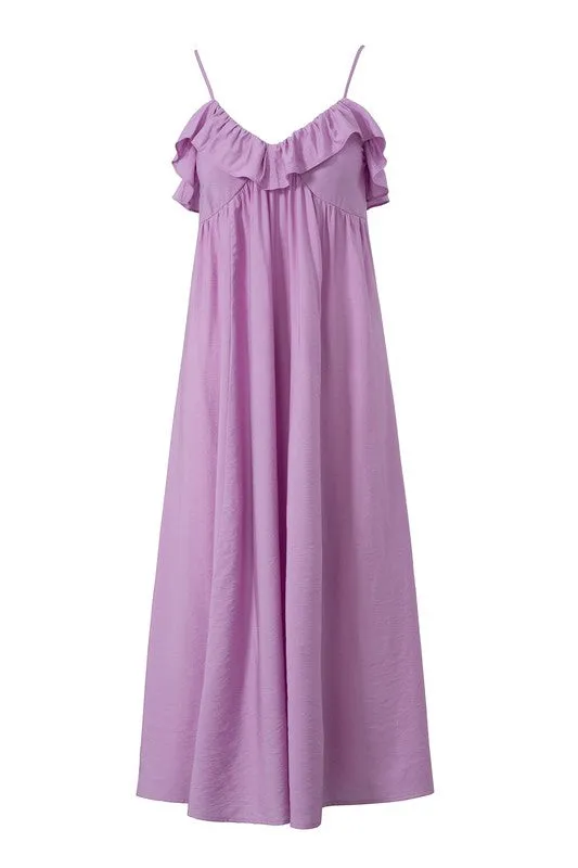 Maxi dress with ruffles