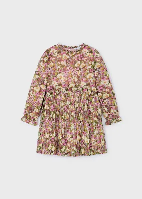 Mayoral Girls Plaited Floral Dress