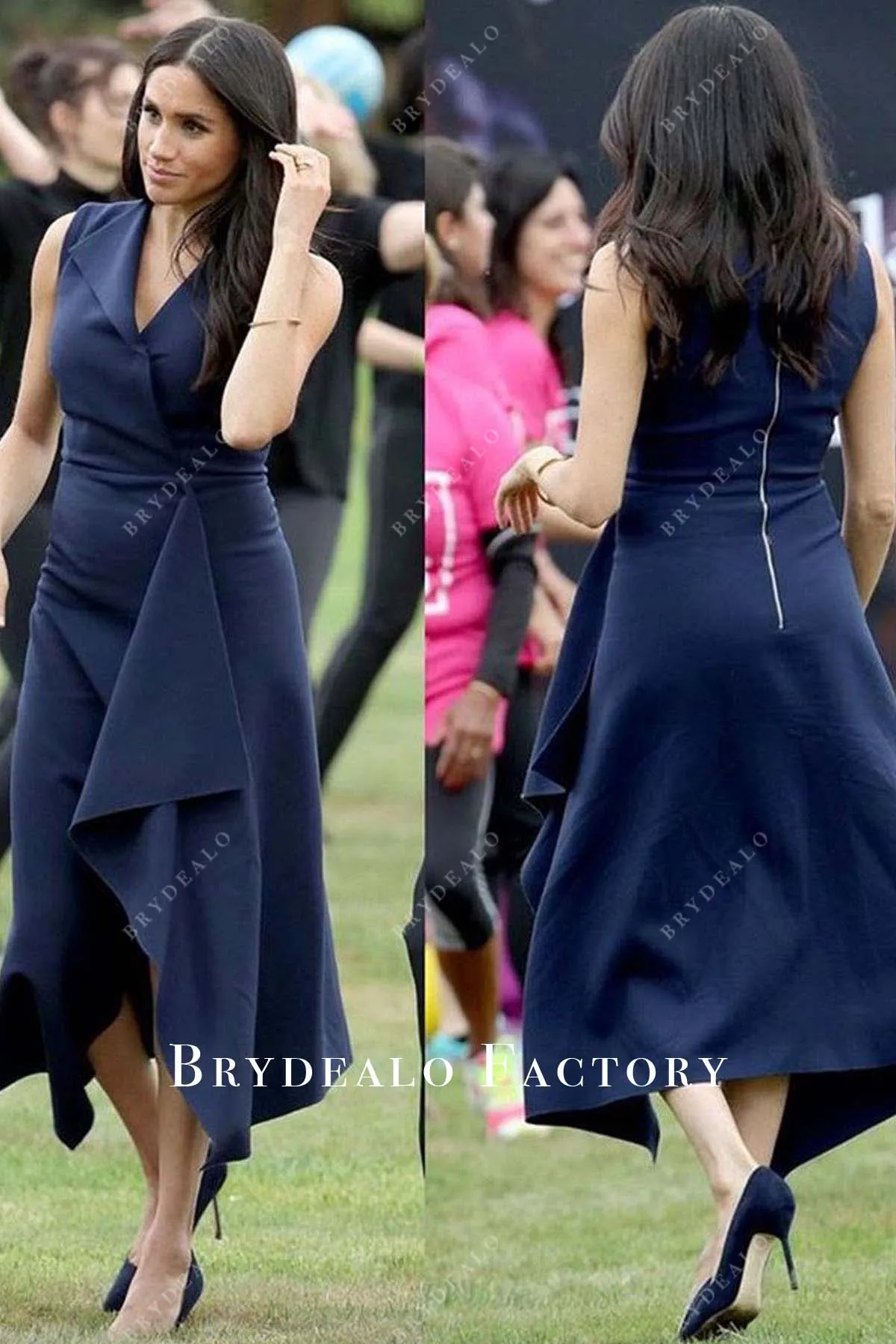 Meghan Markle Navy Blue Dress Royal Tour Australia 2018