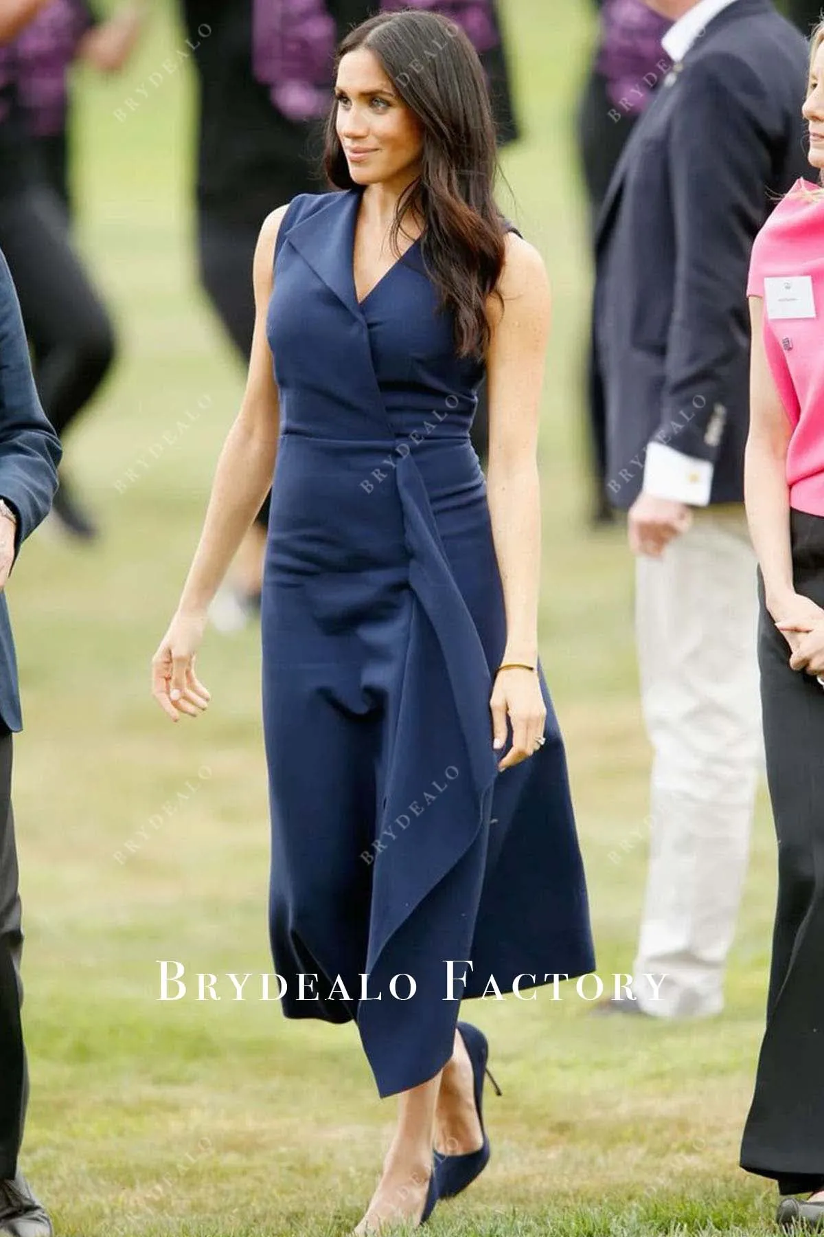 Meghan Markle Navy Blue Dress Royal Tour Australia 2018