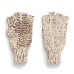 Men's Ragg Wool Fingerless Glove - Oatmeal