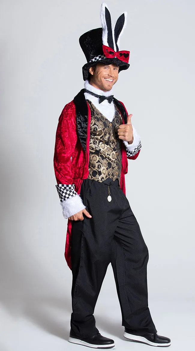 Men's White Rabbit Costume