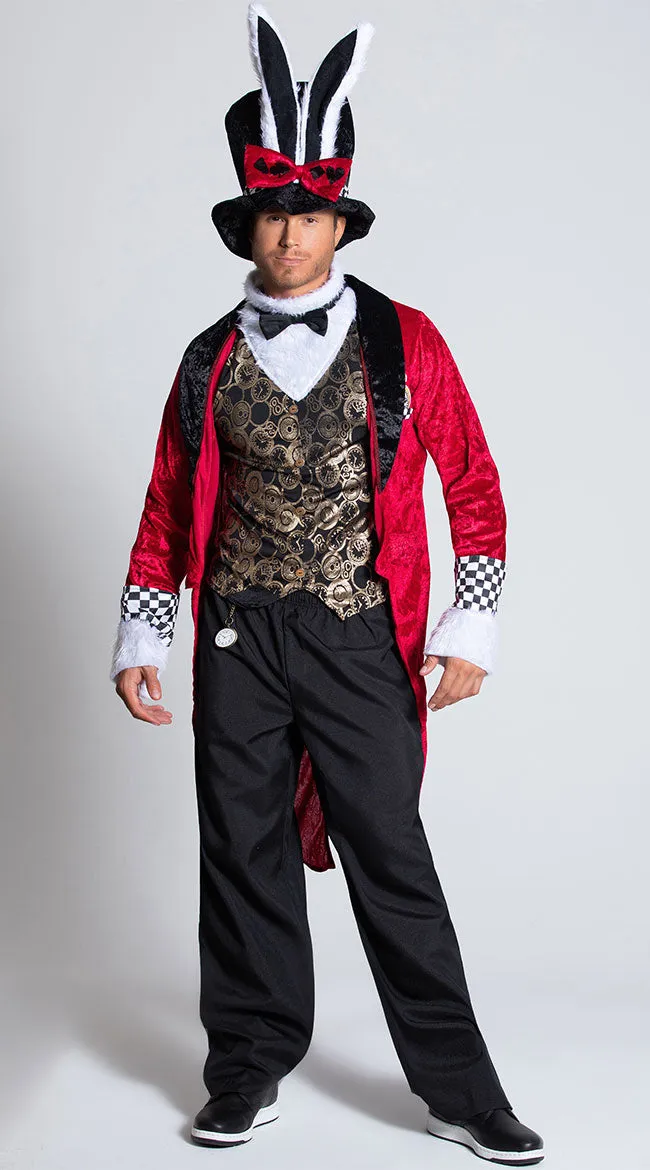 Men's White Rabbit Costume