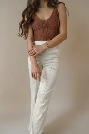 Mila Ivory Satin pants