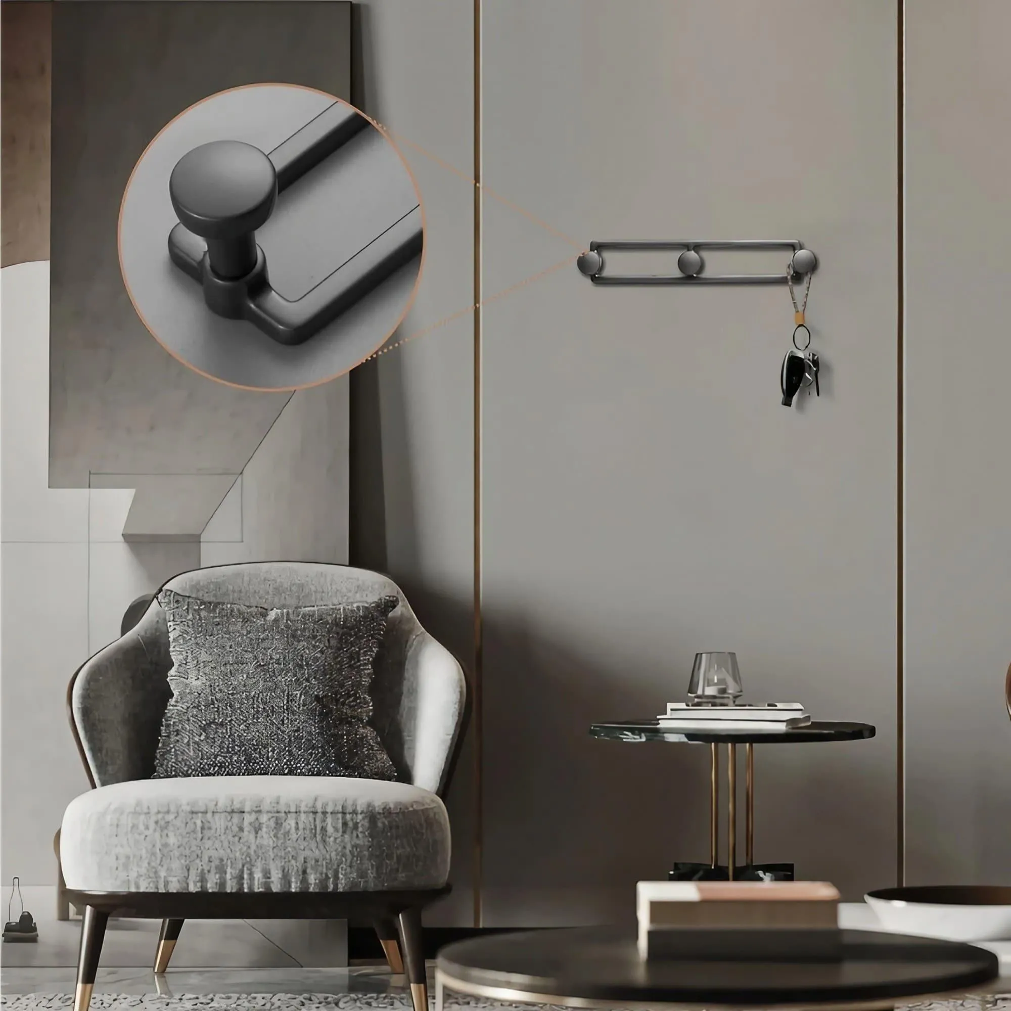 Minimalism Zinc Alloy Coat Hooks Wall Mounted