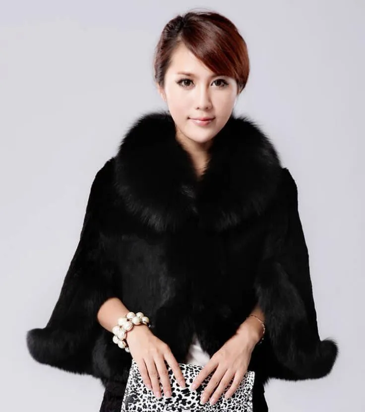 Mink Hair Rex Rabbit Hair Cape Jacket