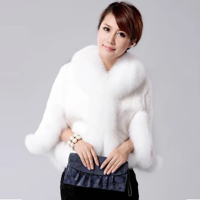 Mink Hair Rex Rabbit Hair Cape Jacket