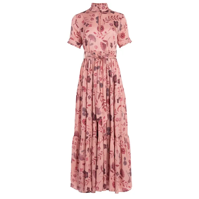 Mira Dress Pink Tea Flowers