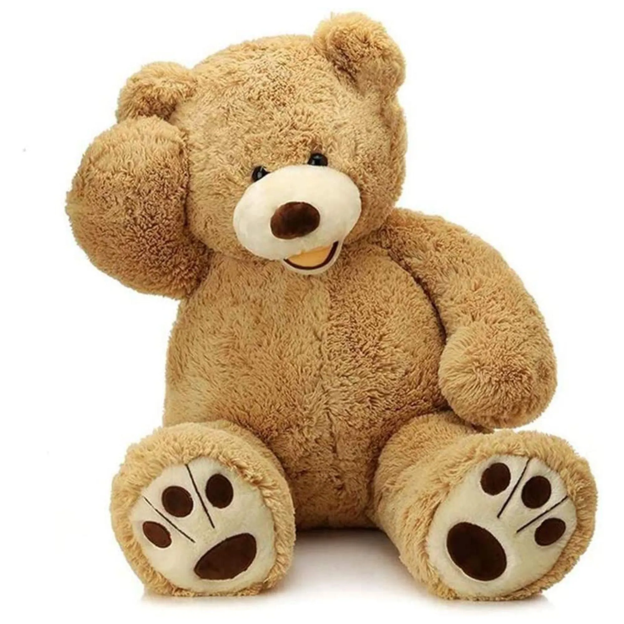 MorisMos Big Teddy Bear Stuffed Animal with Footprints Plush Toy Gifts for Girlfriend Valentine's Day