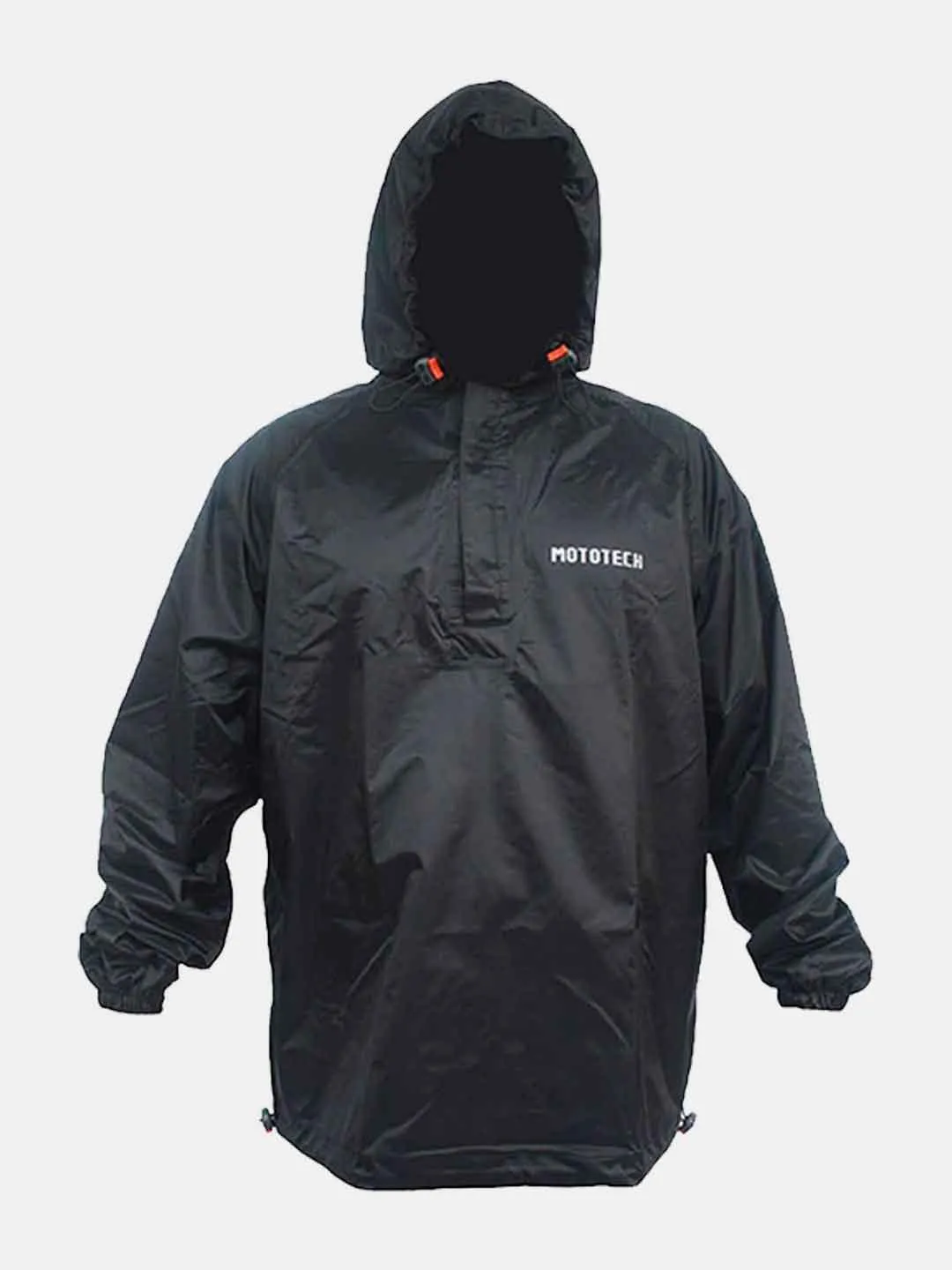 Mototech Hurricane Rain Over Jacket- Black Orange