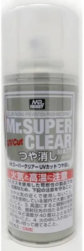 Mr. Hobby B523 Mr. Super Clear UV Cut Matt Flat Top Coat Spray Paint 170ml