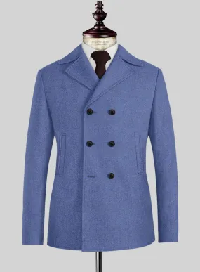 Naples Paris Blue Tweed Pea Coat