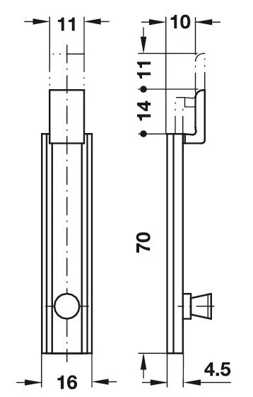 Necked Slip Bolt