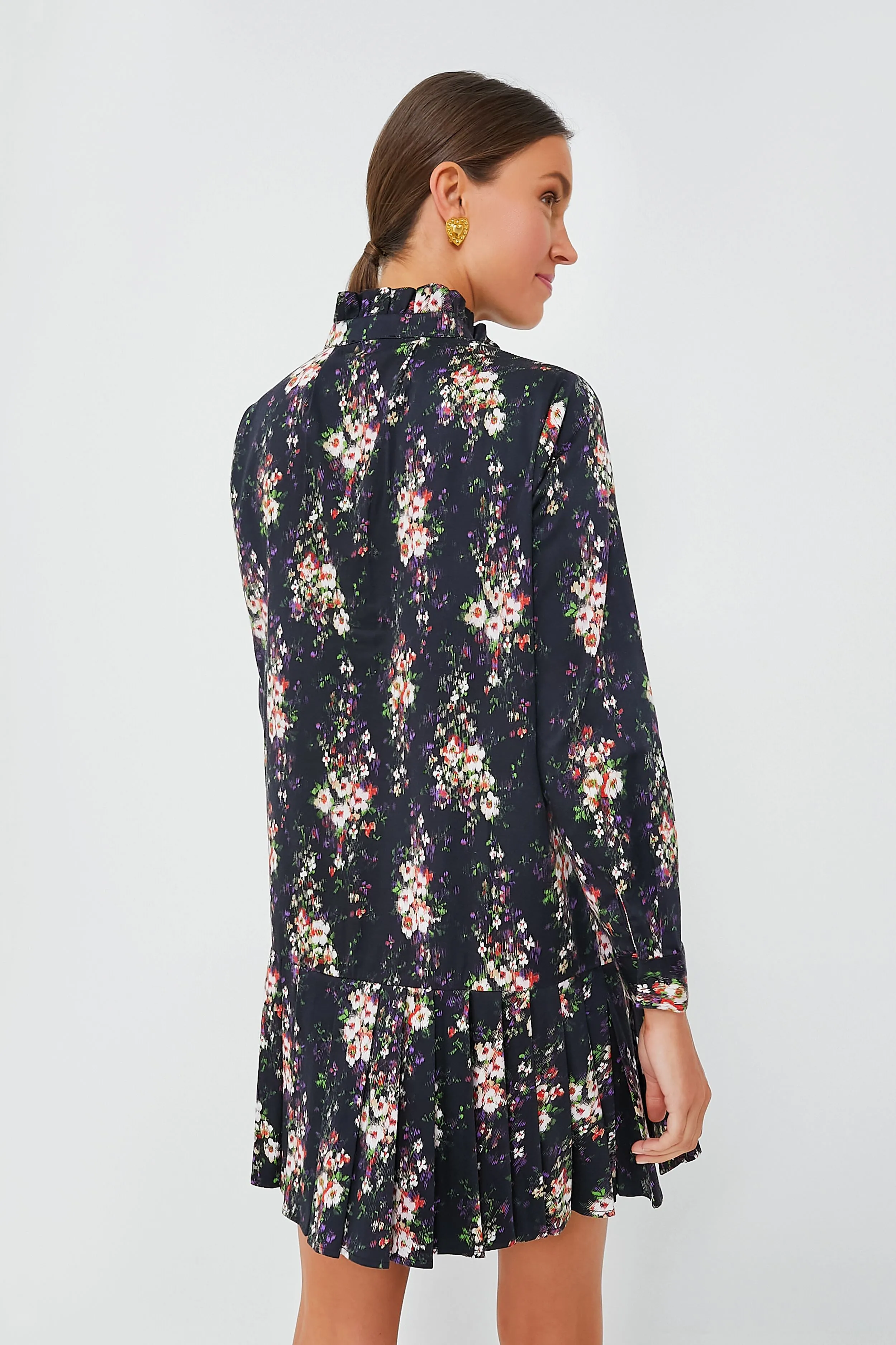 Onyx Falling Flowers Bouquet Tate Dress