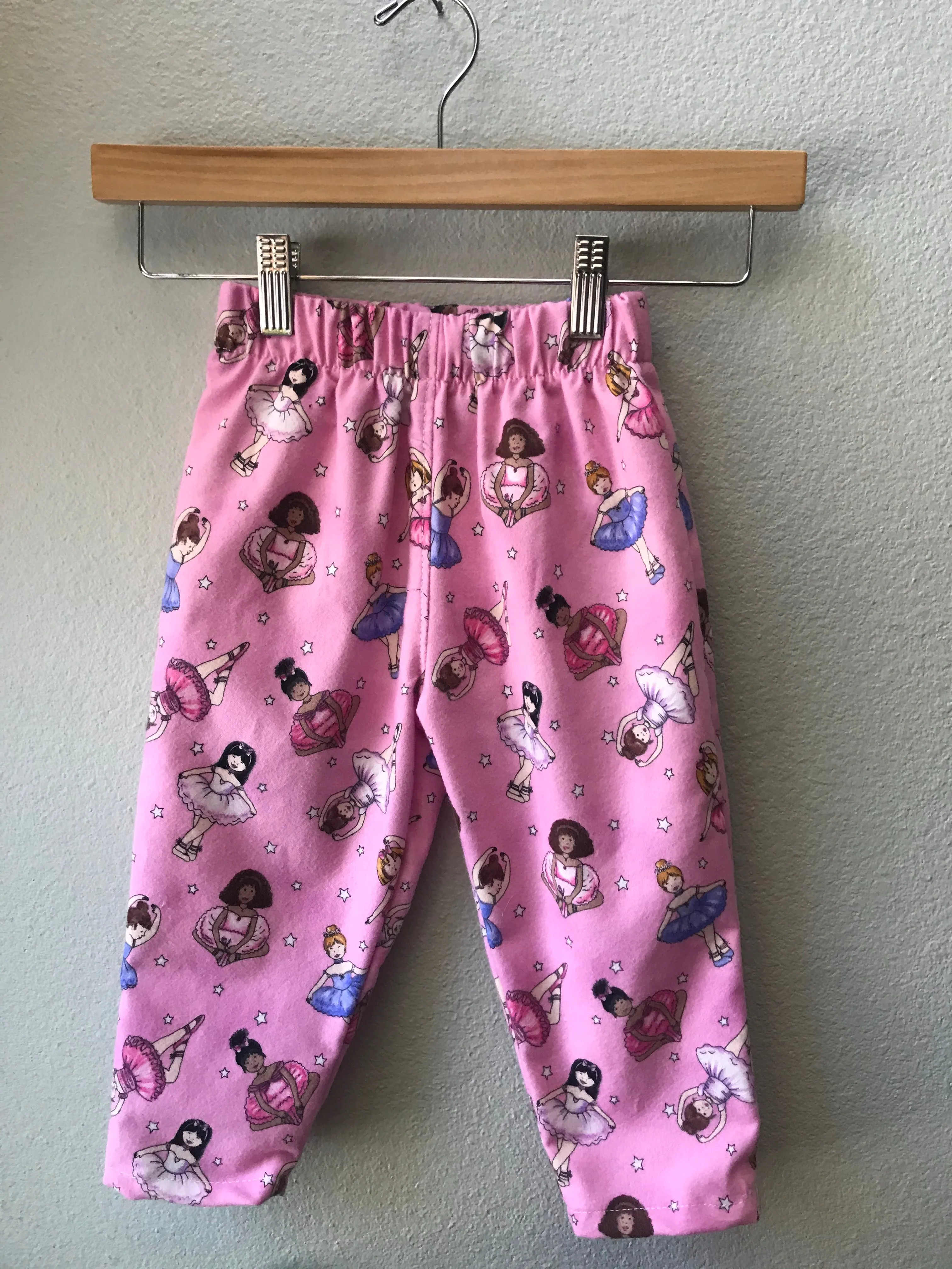 Pant Flannel Pink Ballet Tutus Ballerinas Girls