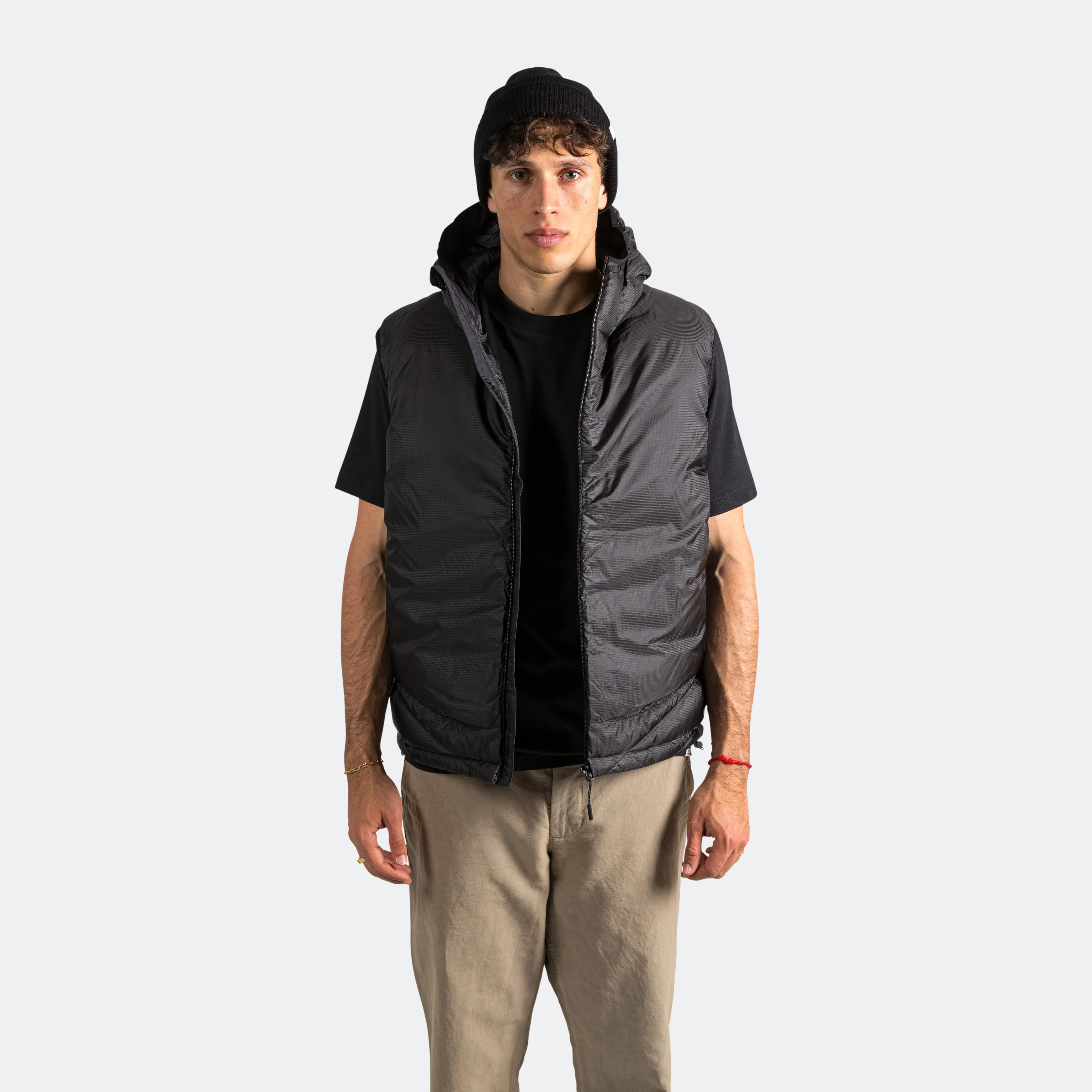 Pasmo Rip Hooded Down Gilet - Black