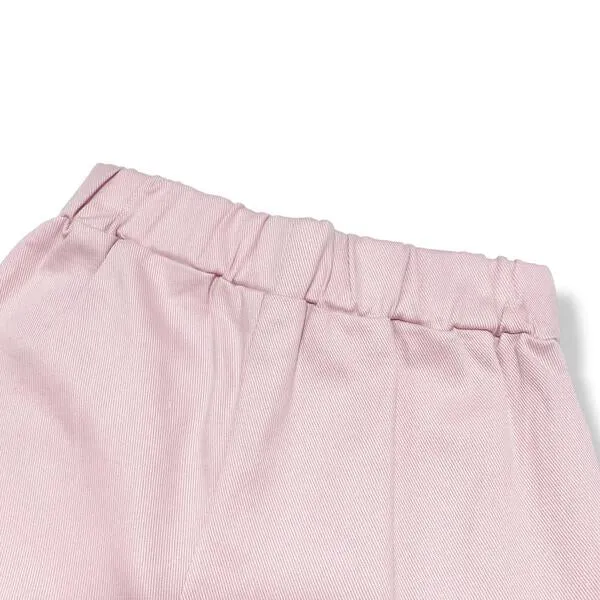 Pink Bow & Lace Split Hem Pants