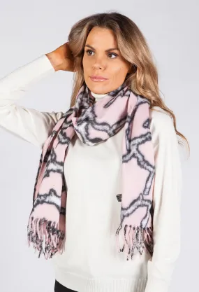 Pink Printed Scarf