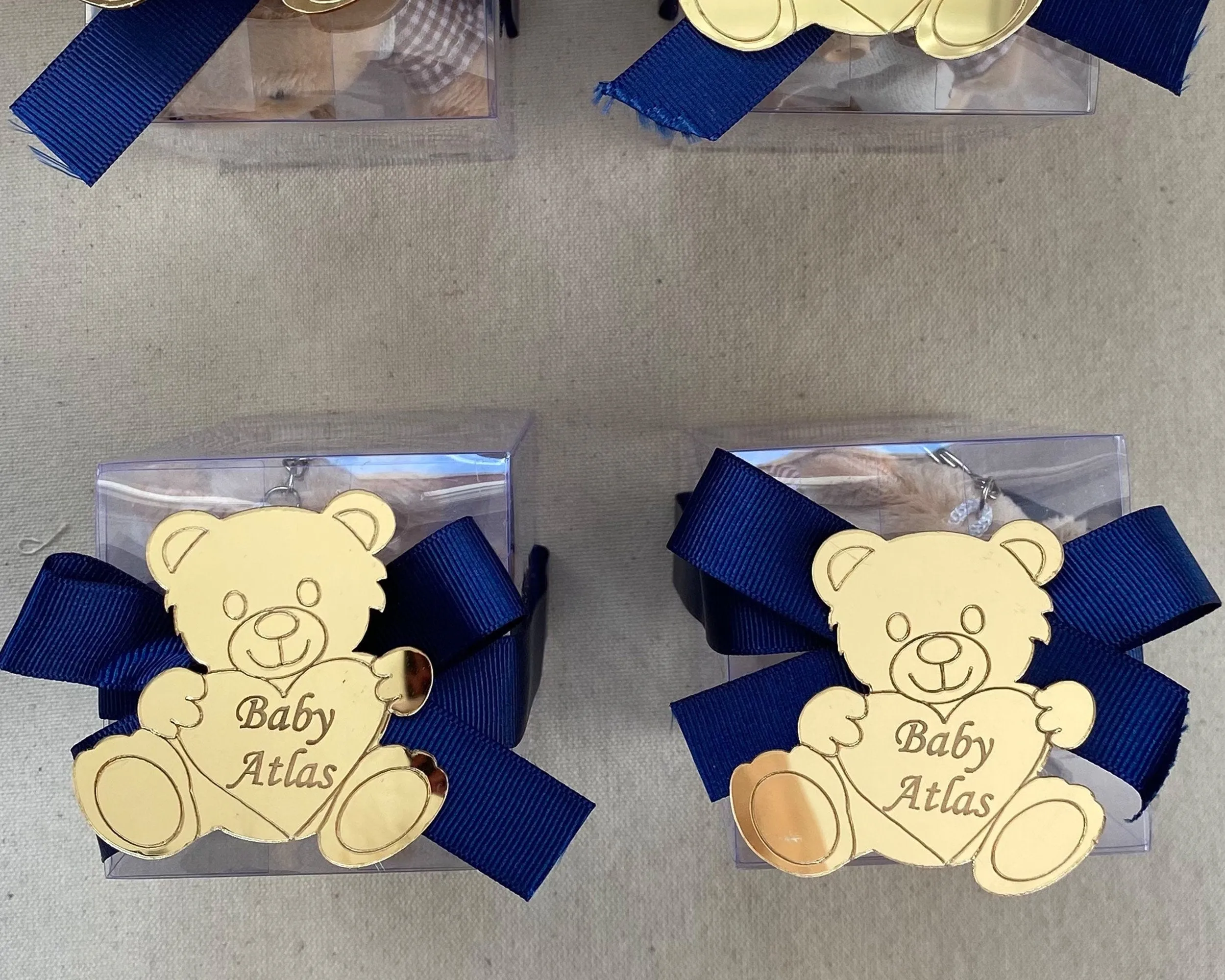 Plush Teddy Bear Keychain Favors, Welcoming Baby Gifts, Baptism Baby, Baby Shower Gifts, Personalized Mi Bautizo Favors, Baby Boy Favors