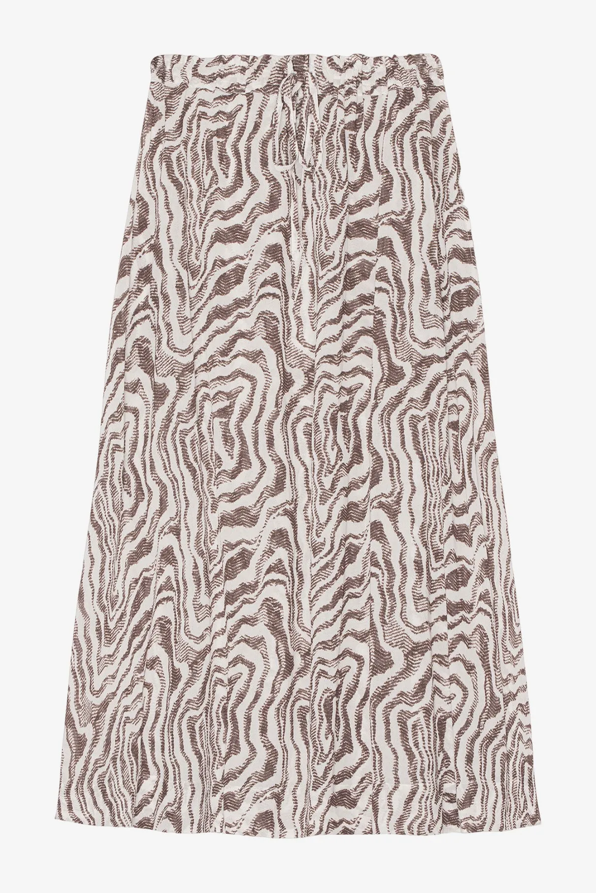 Printed Midi Skirt - Egret