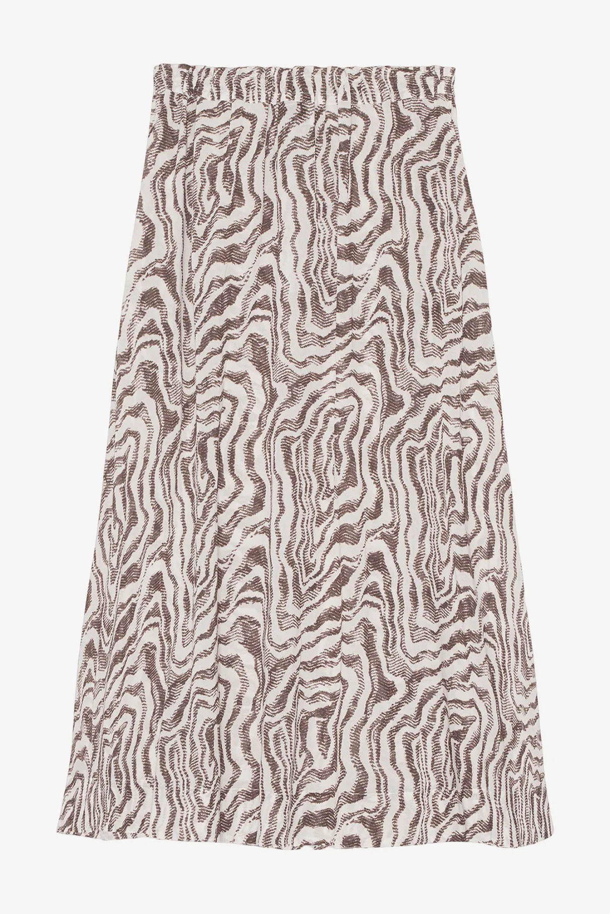 Printed Midi Skirt - Egret