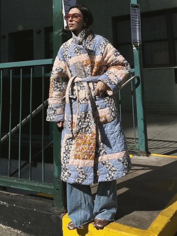 Quilted Printed Coat