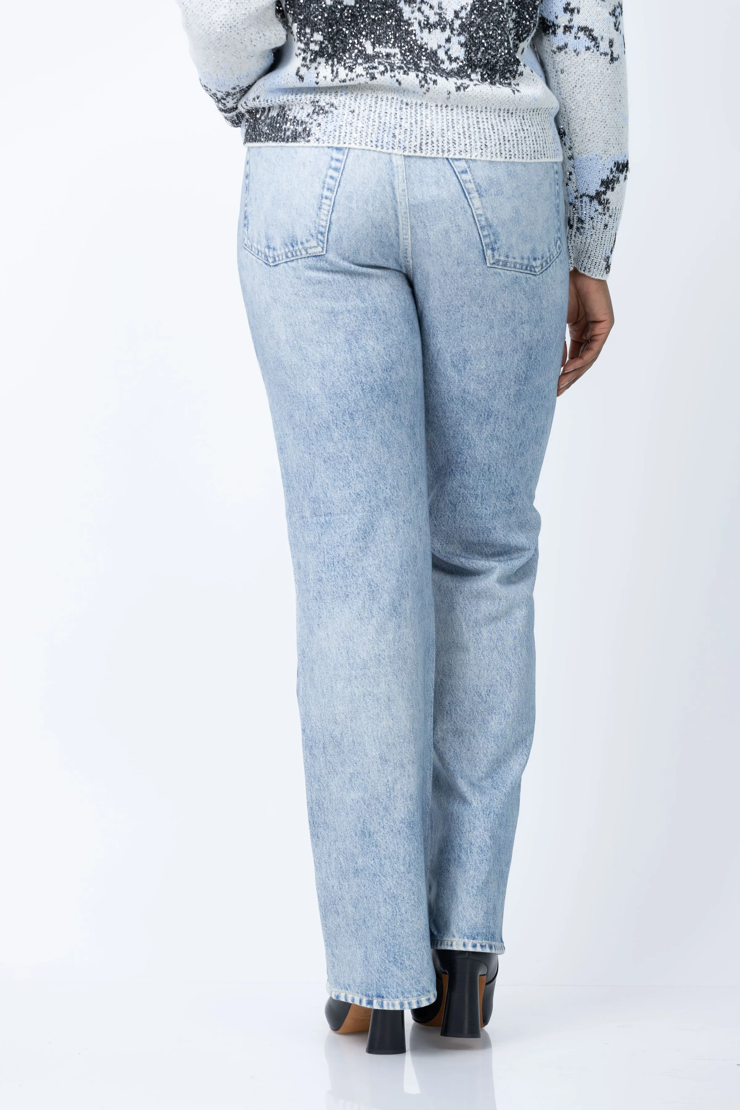 Rag & Bone Miramar Shea High-Rise Full Relaxed Straight in Riverly