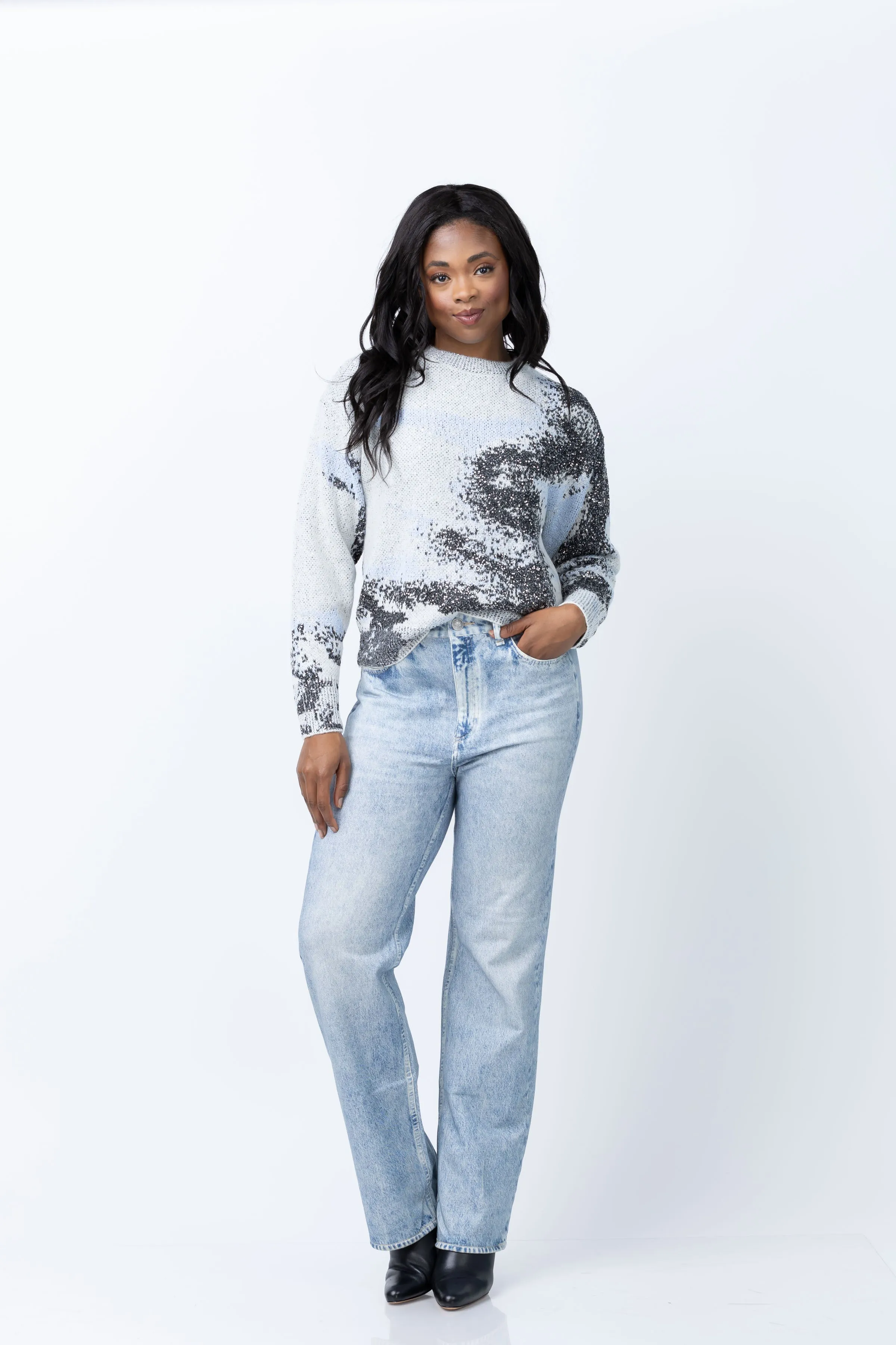 Rag & Bone Miramar Shea High-Rise Full Relaxed Straight in Riverly