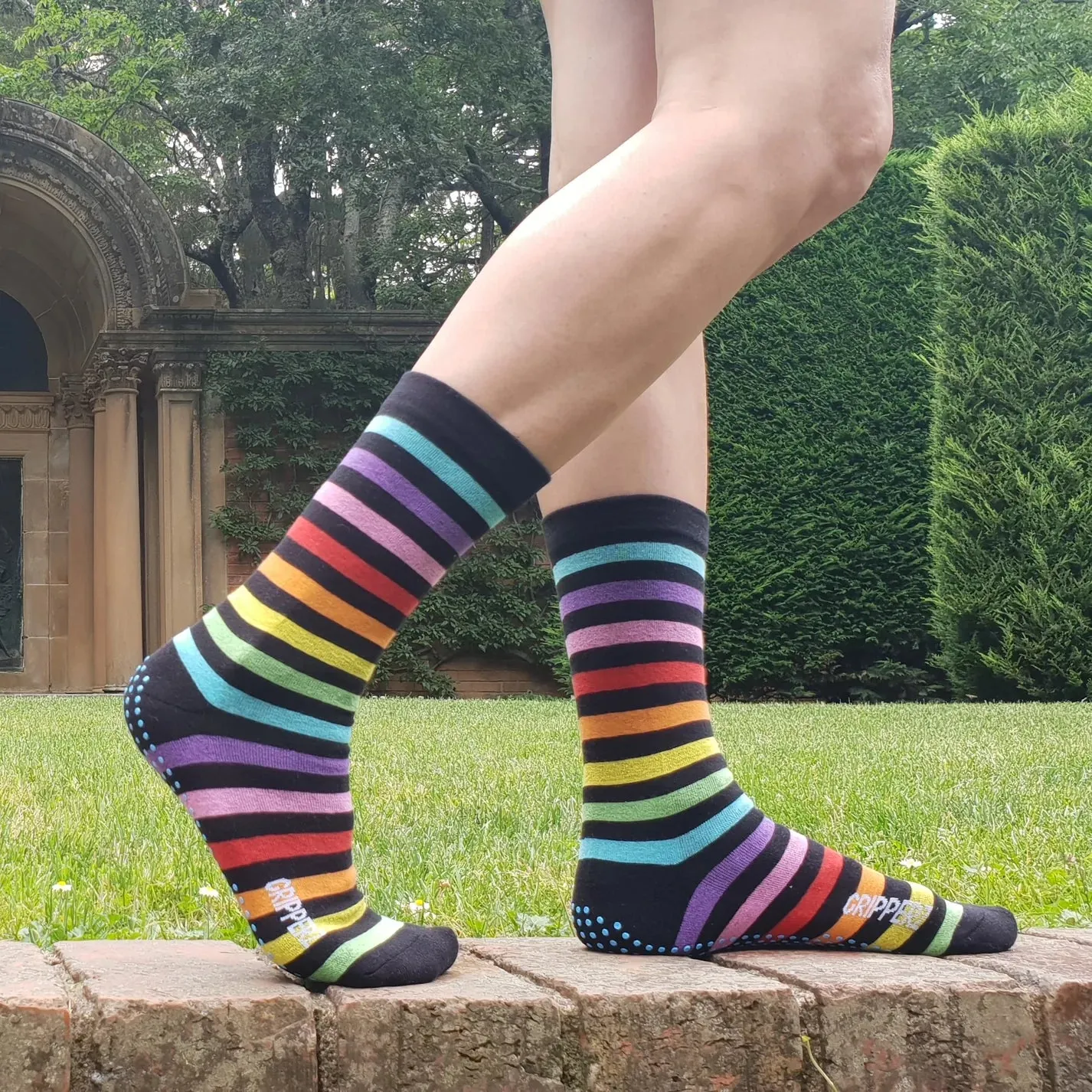 Rainbow Non-Slip Circulation Socks