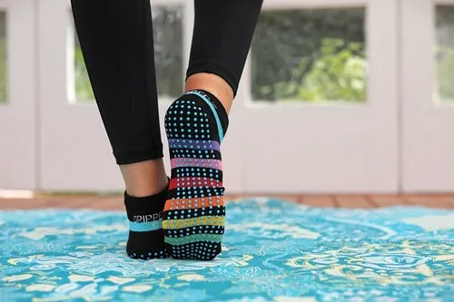 Rainbow Non-Slip Circulation Socks