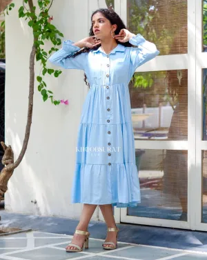 RARE BEAUTY POWDER BLUE DRESS