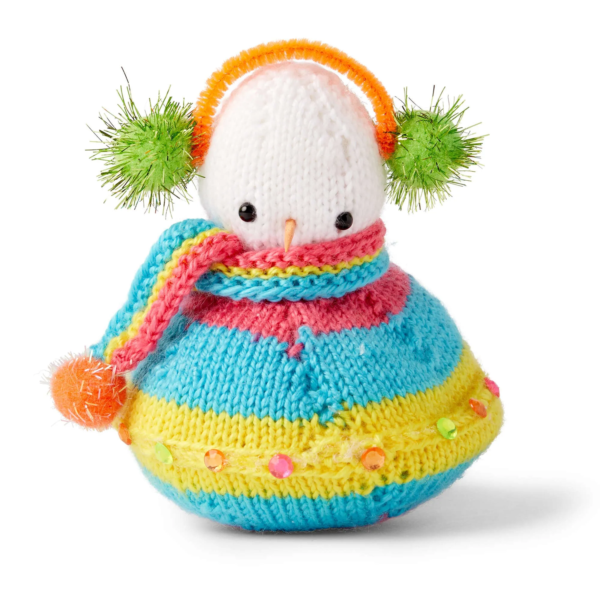 Red Heart Flying Saucer Knit Snowman